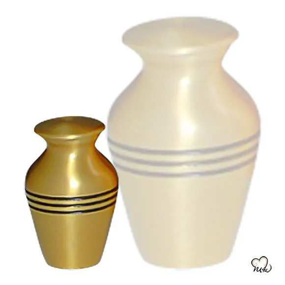 Classic Gold Solid Brass Cremation Memorial Urn