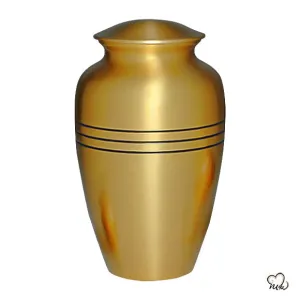 Classic Gold Solid Brass Cremation Memorial Urn