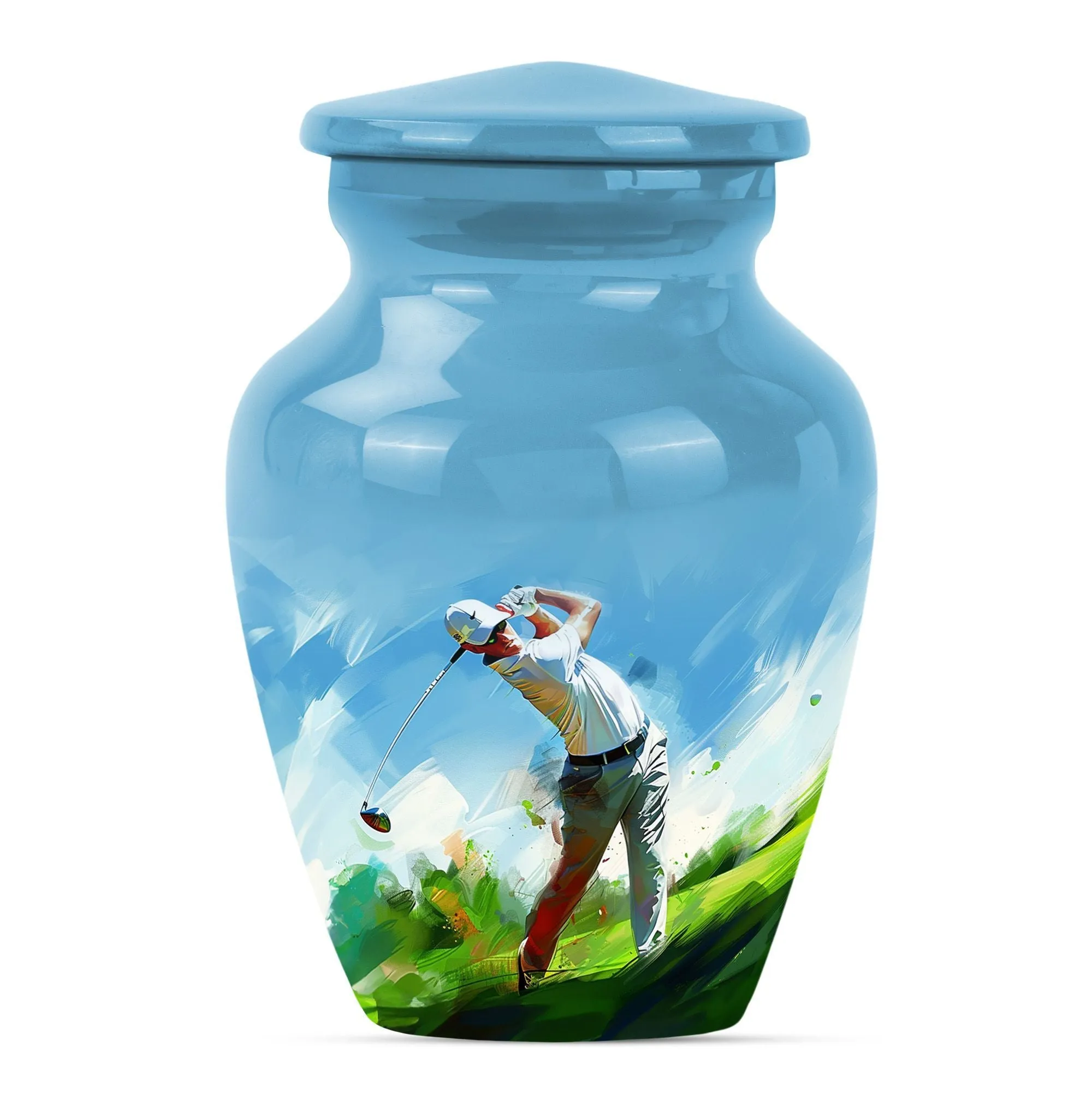 Classic Golf Urn - Adult Cremation Memorial for Ashes