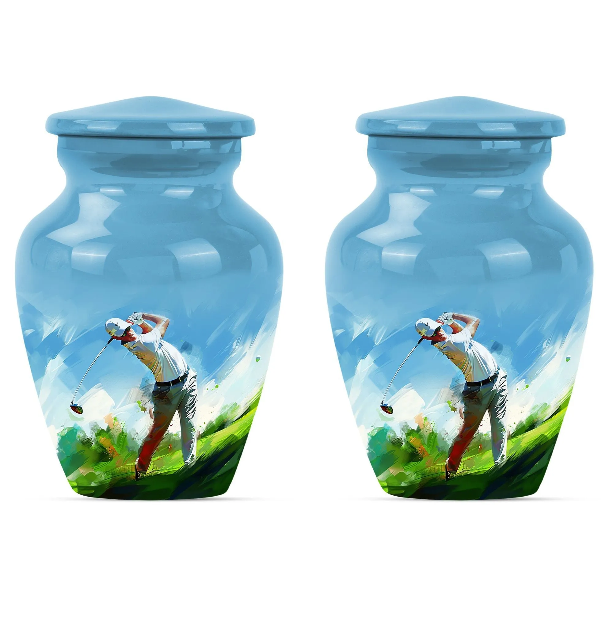 Classic Golf Urn - Adult Cremation Memorial for Ashes