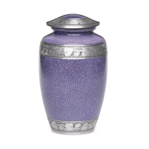 CLEARANCE - ADULT -Alloy Urn -1489- Bogati Jasmine™ Border PURPLE