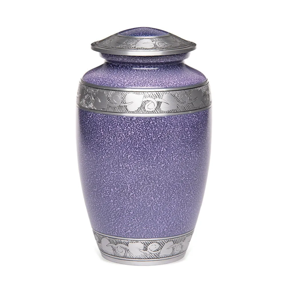 CLEARANCE - ADULT -Alloy Urn -1489- Bogati Jasmine™ Border PURPLE