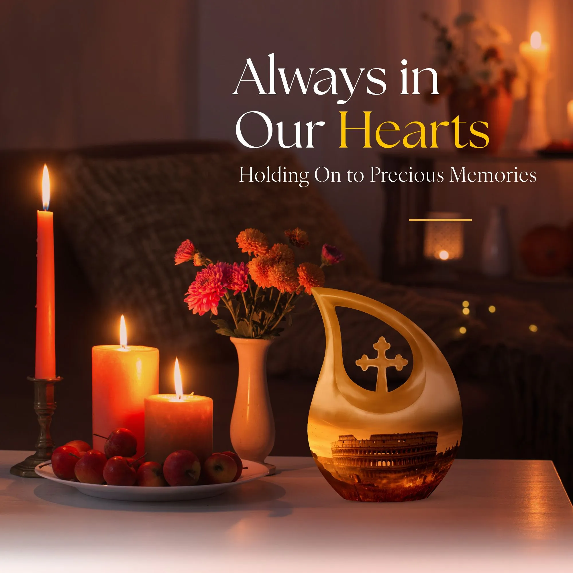 Colosseum Urn - Compact Memorial Cremation Urn