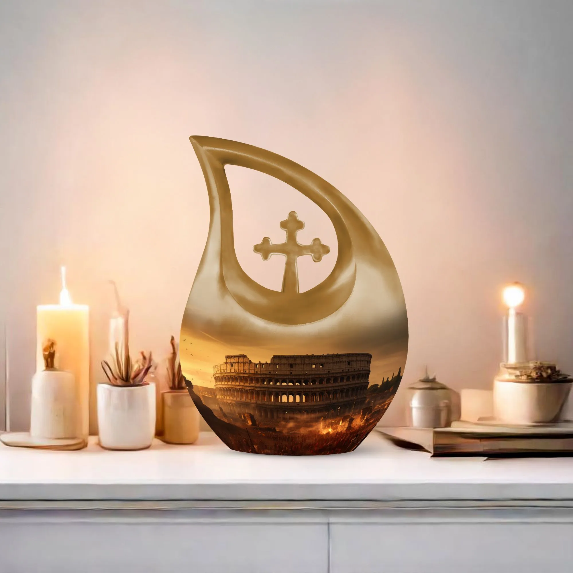Colosseum Urn - Compact Memorial Cremation Urn