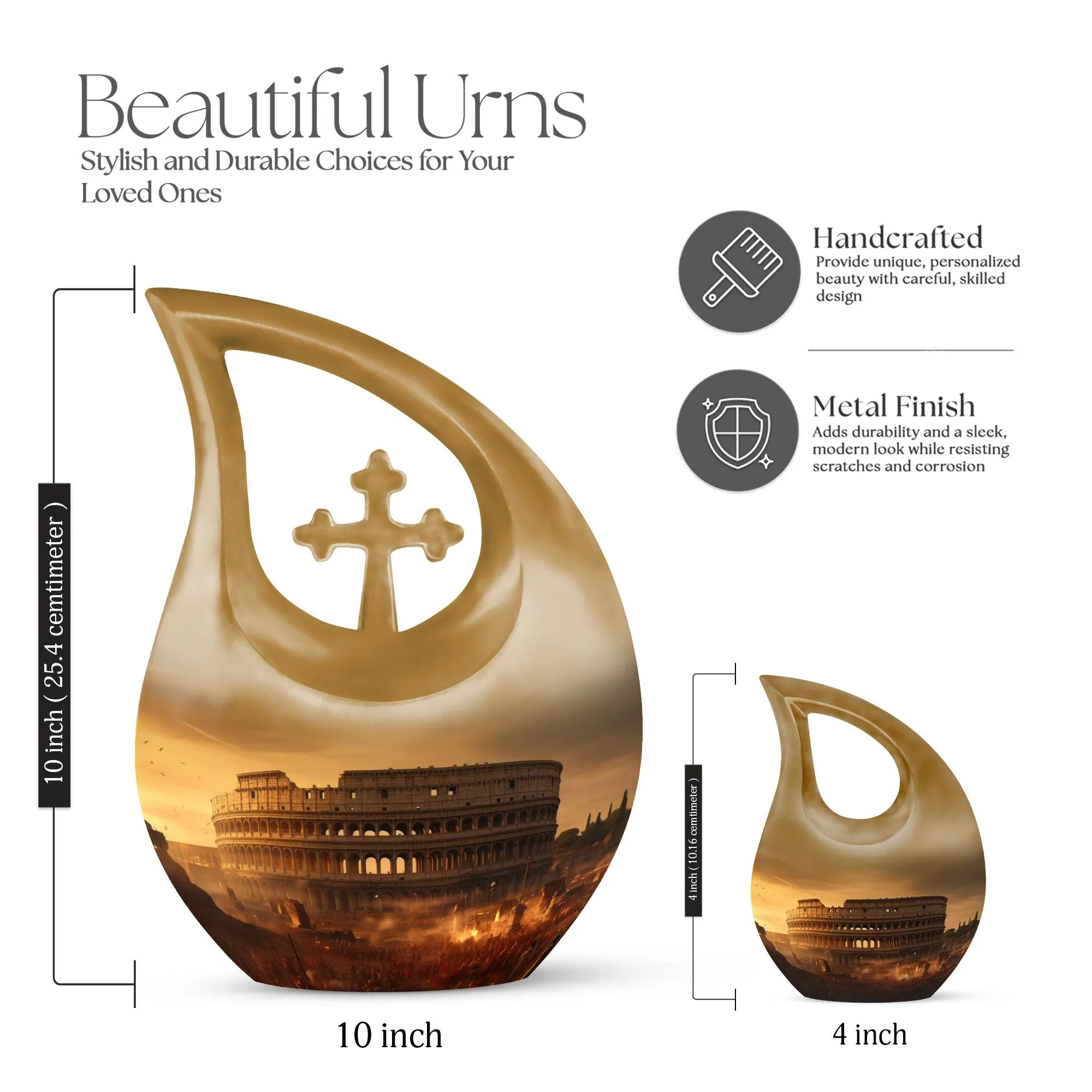 Colosseum Urn - Compact Memorial Cremation Urn