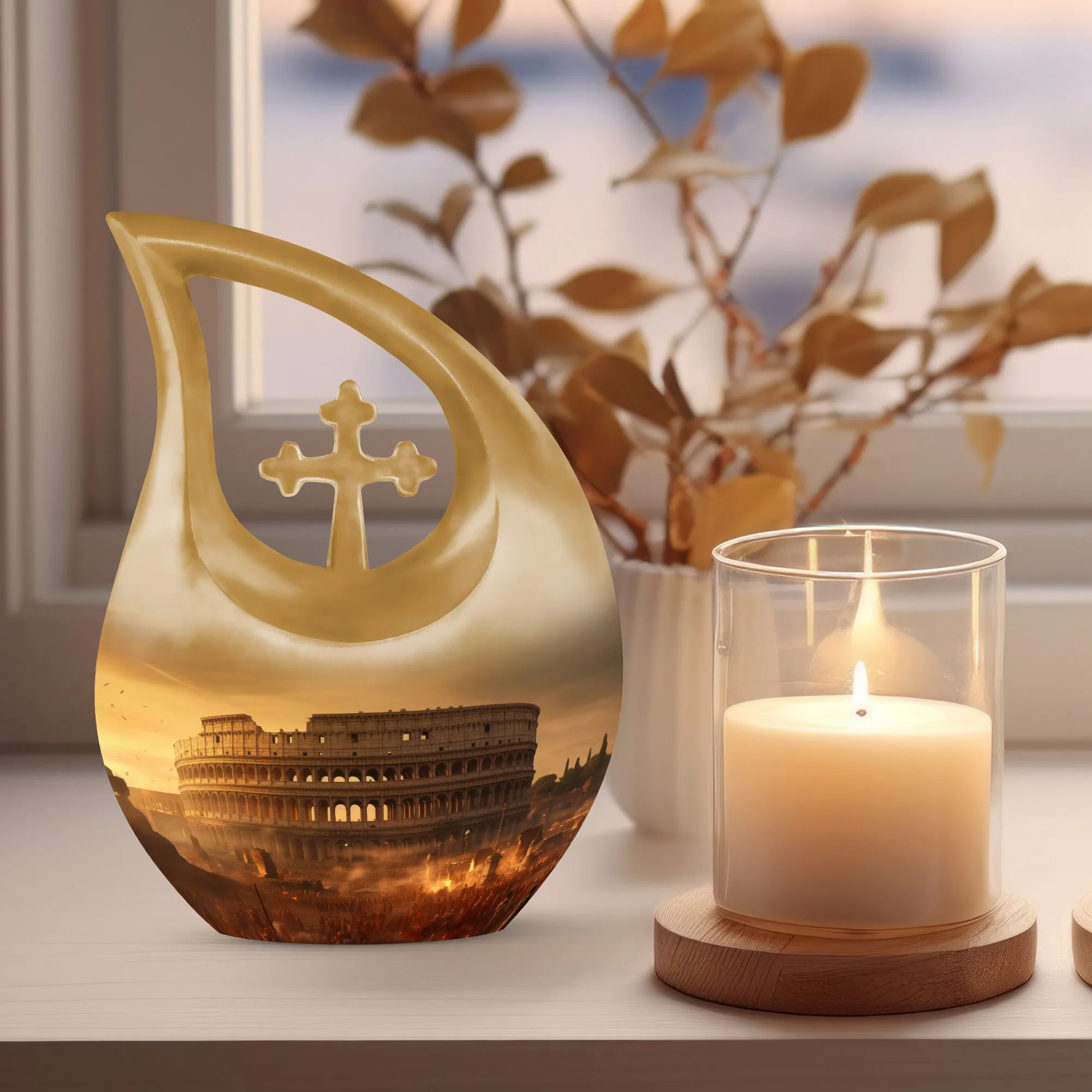 Colosseum Urn - Compact Memorial Cremation Urn