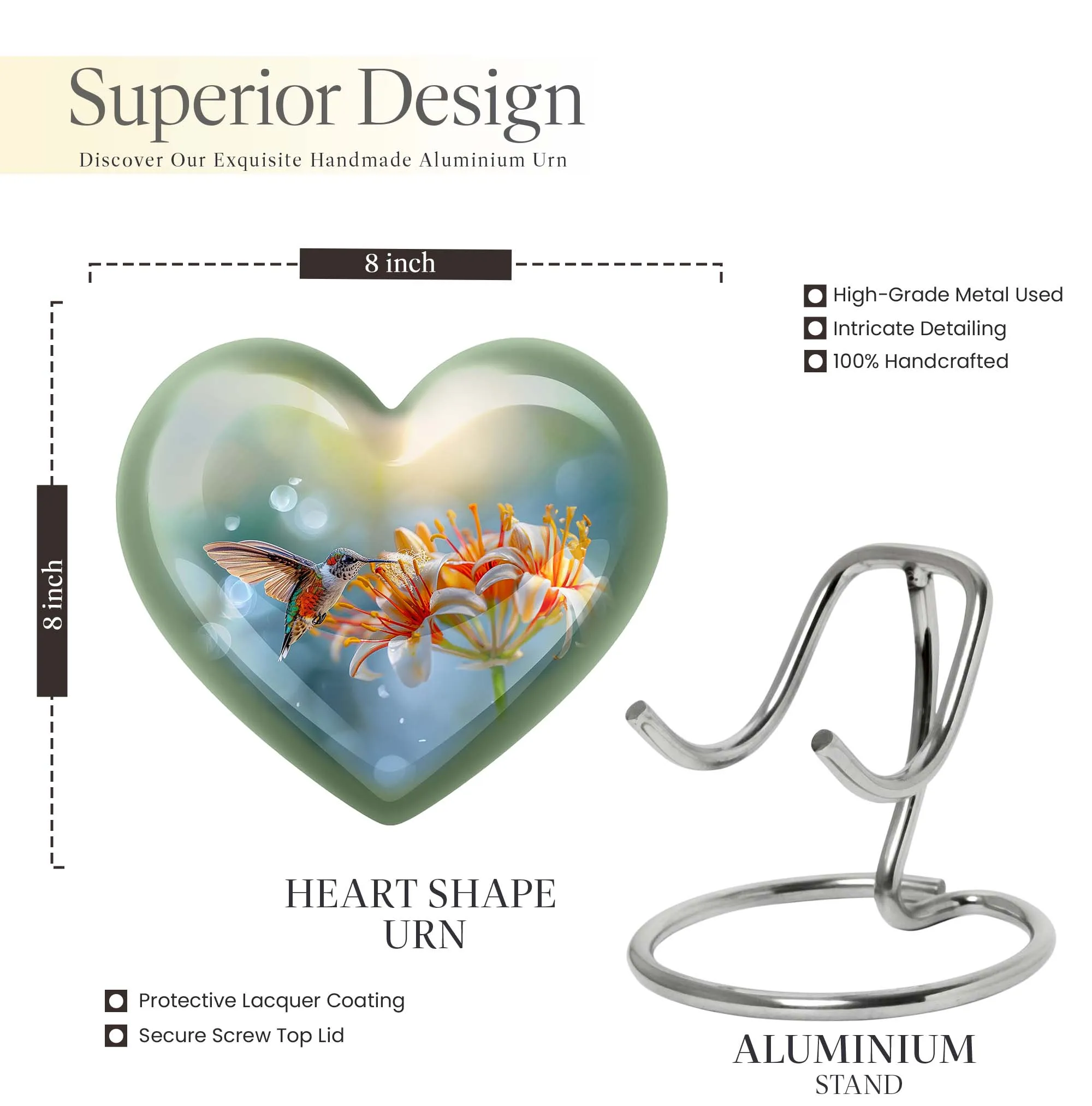 Comfort Hummingbird Cremation Urn - Serene Rest Ash Chamber