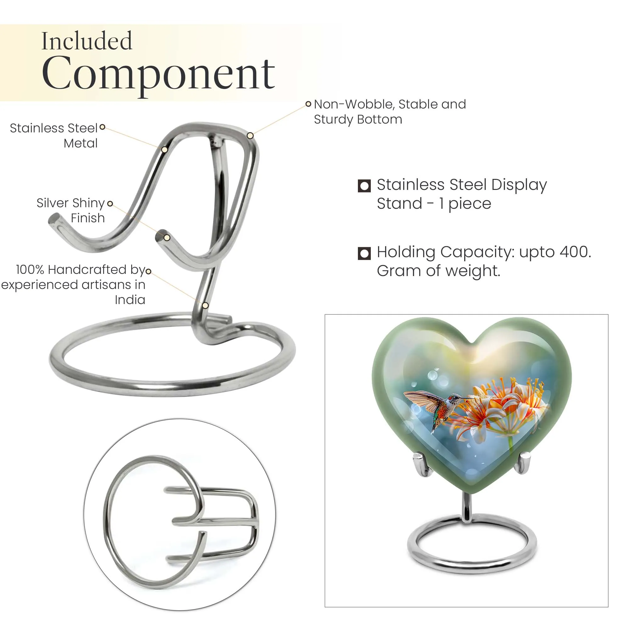 Comfort Hummingbird Cremation Urn - Serene Rest Ash Chamber