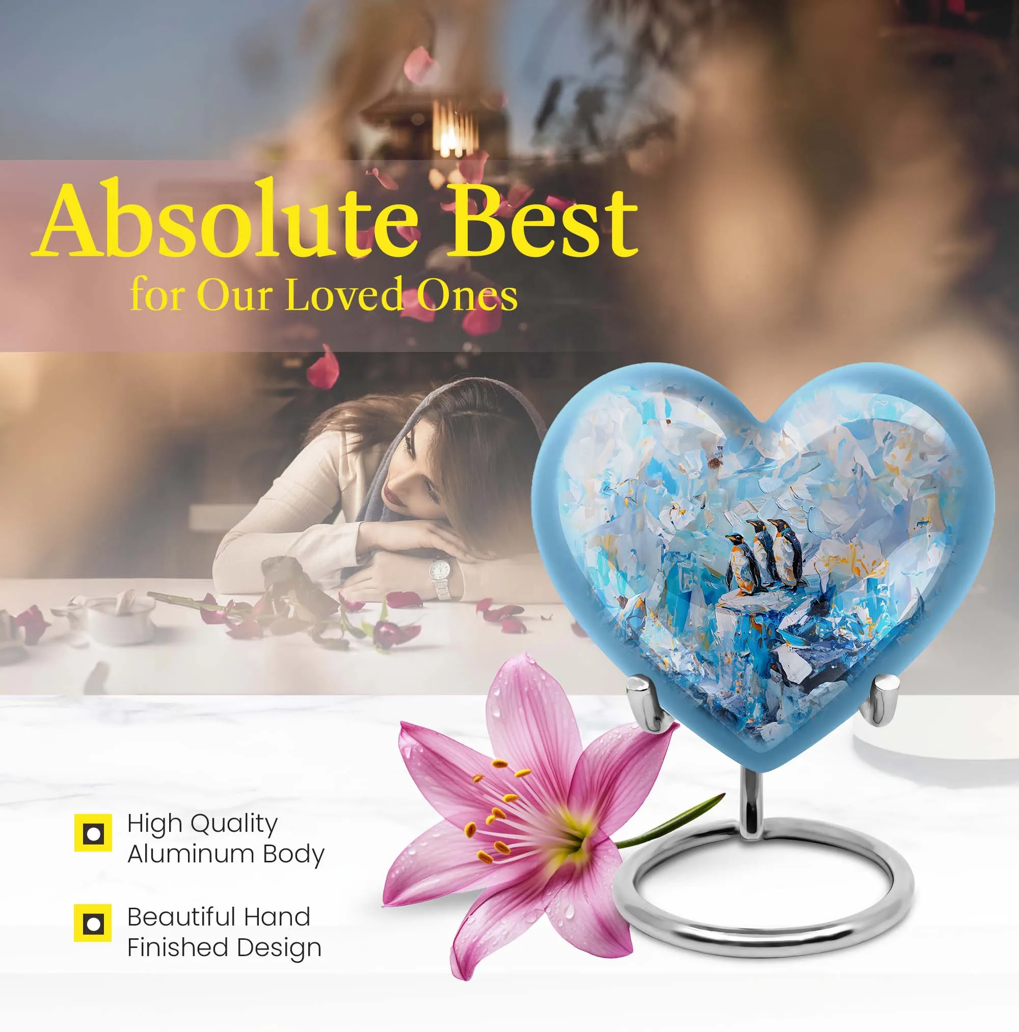 Commemoration Urn,  Cherished Souvenir for Male Departed Spirits
