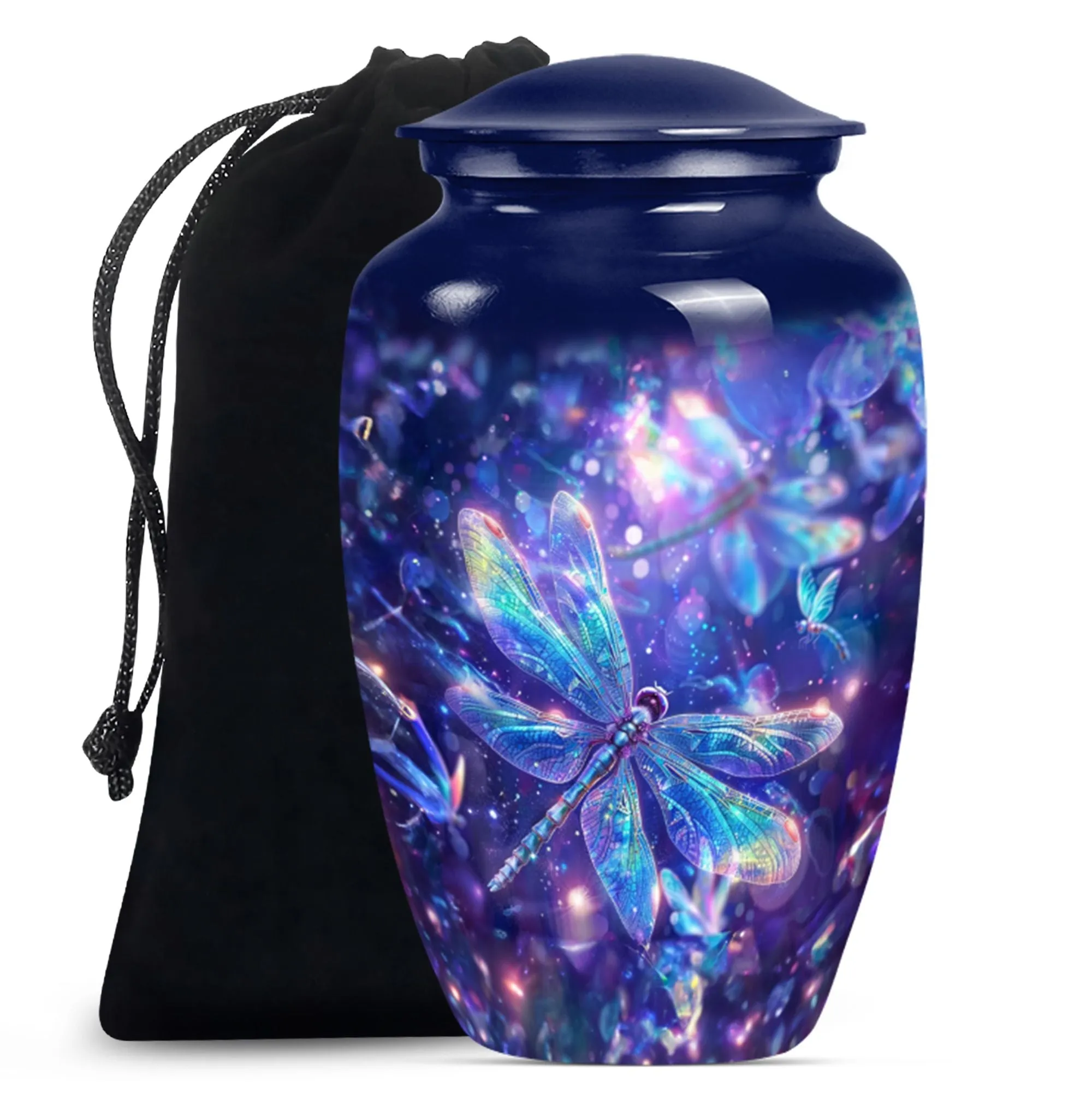 COSMIC DRAGONFLY Memorial Urn - A Classic Aluminium Tribute