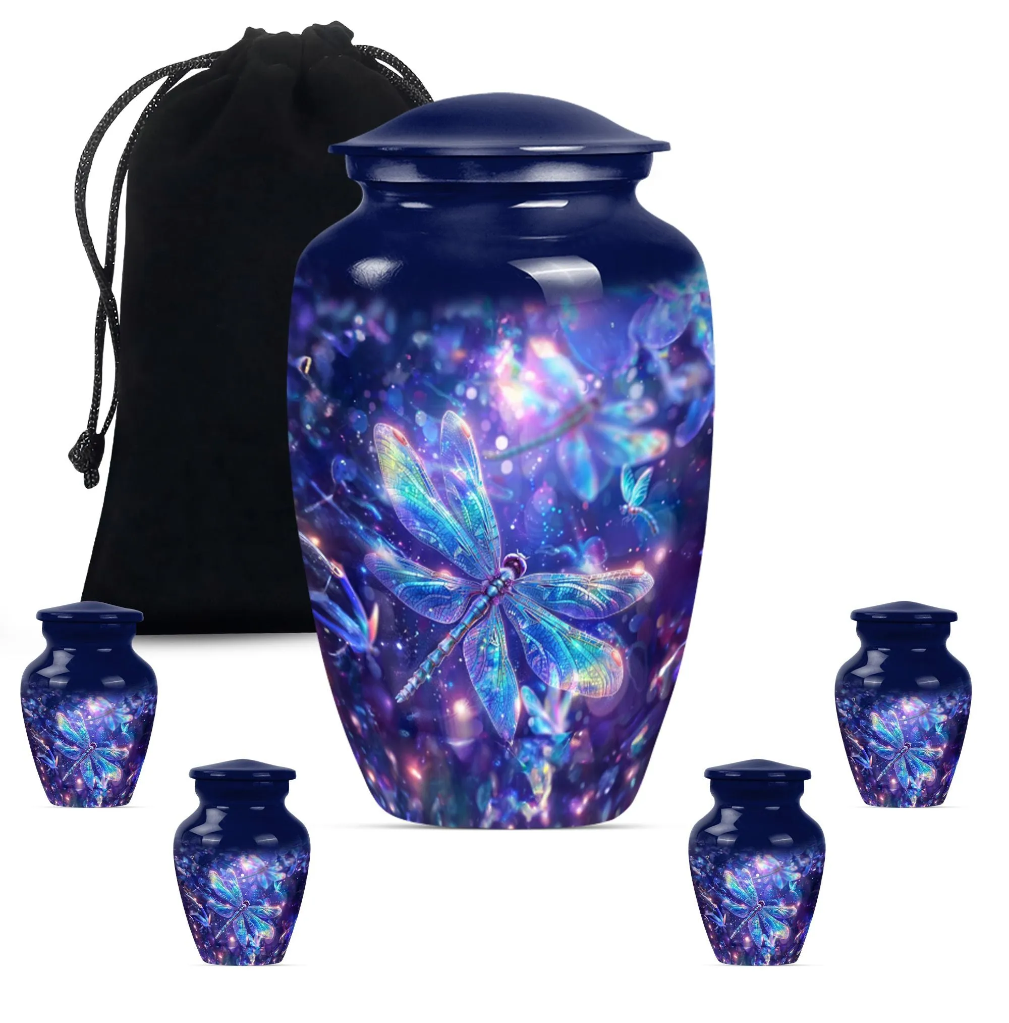 COSMIC DRAGONFLY Memorial Urn - A Classic Aluminium Tribute
