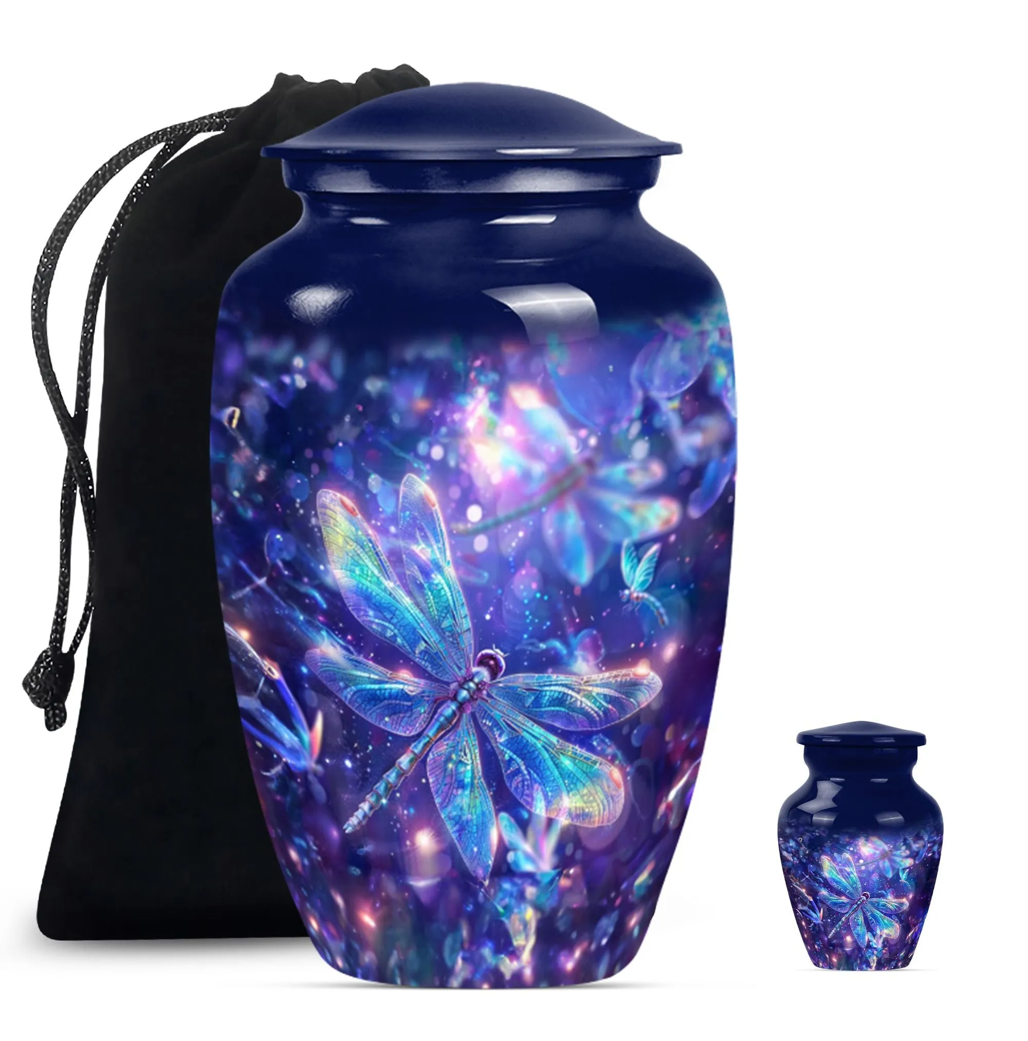 COSMIC DRAGONFLY Memorial Urn - A Classic Aluminium Tribute