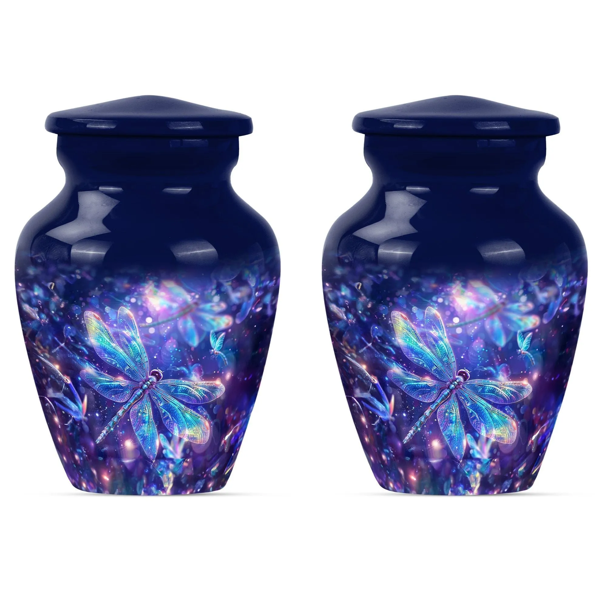 COSMIC DRAGONFLY Memorial Urn - A Classic Aluminium Tribute