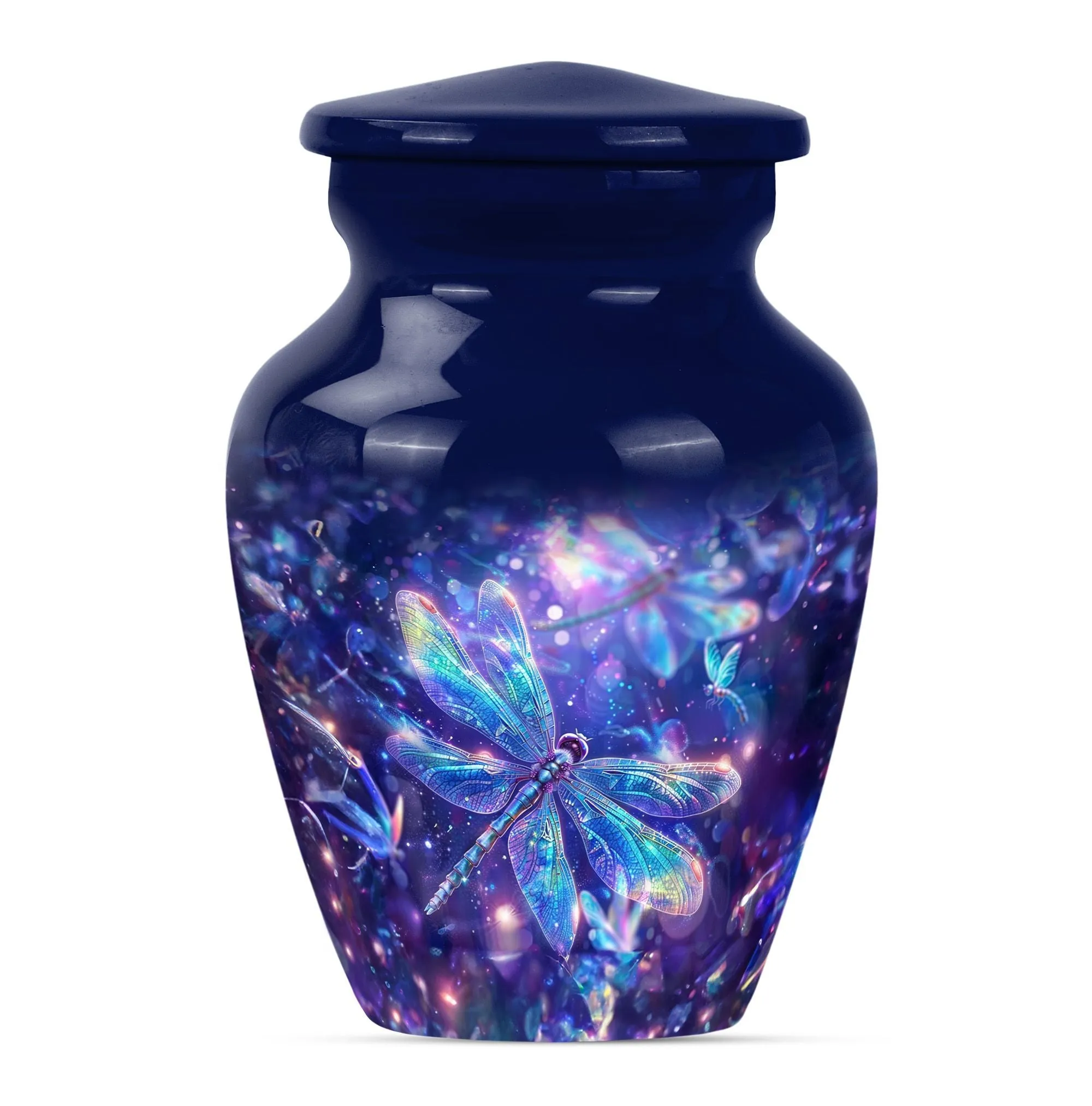 COSMIC DRAGONFLY Memorial Urn - A Classic Aluminium Tribute