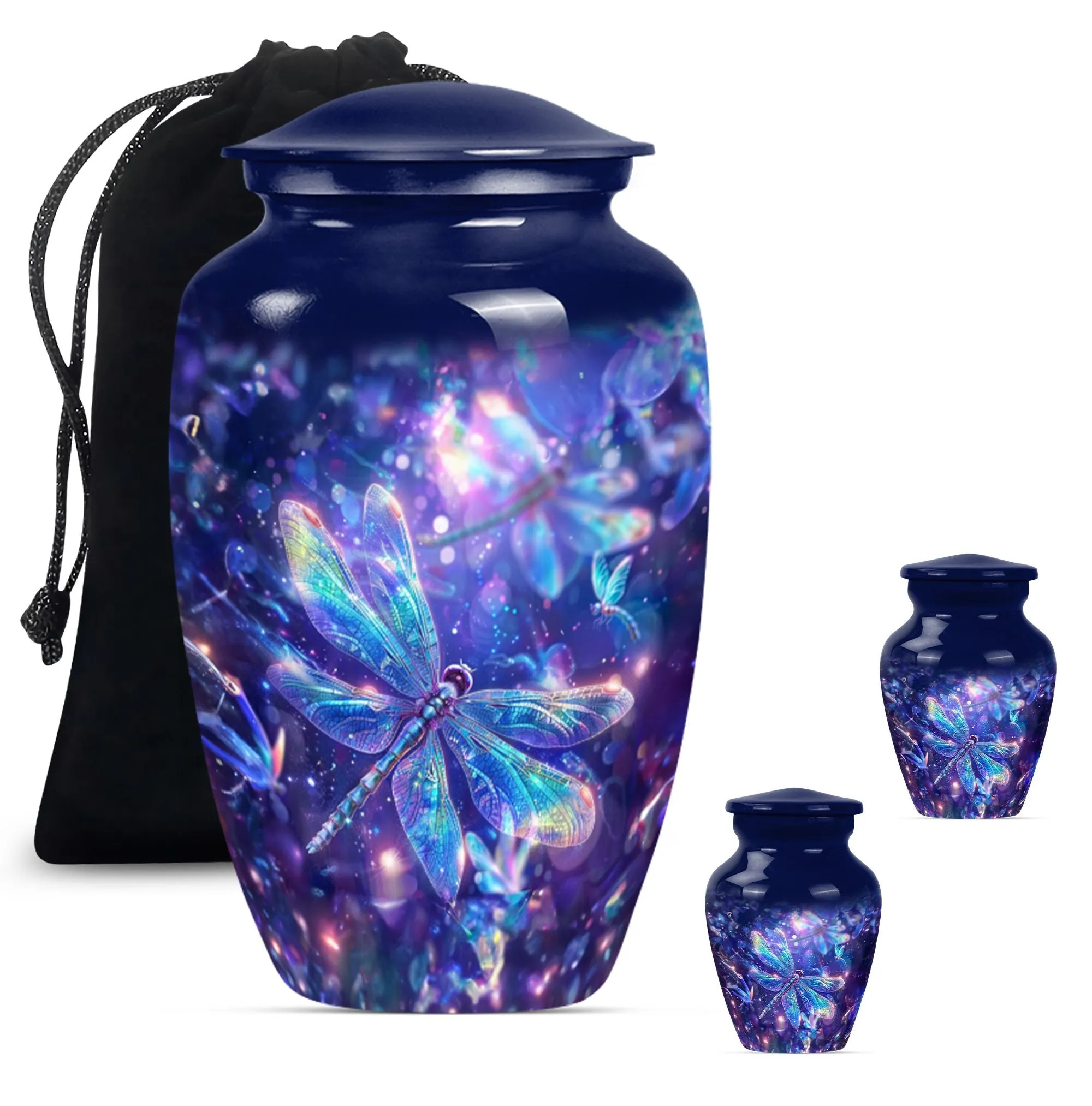COSMIC DRAGONFLY Memorial Urn - A Classic Aluminium Tribute