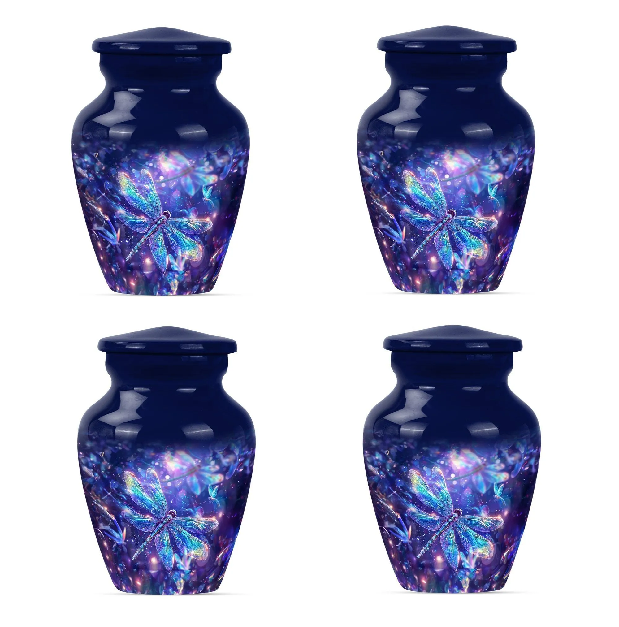 COSMIC DRAGONFLY Memorial Urn - A Classic Aluminium Tribute