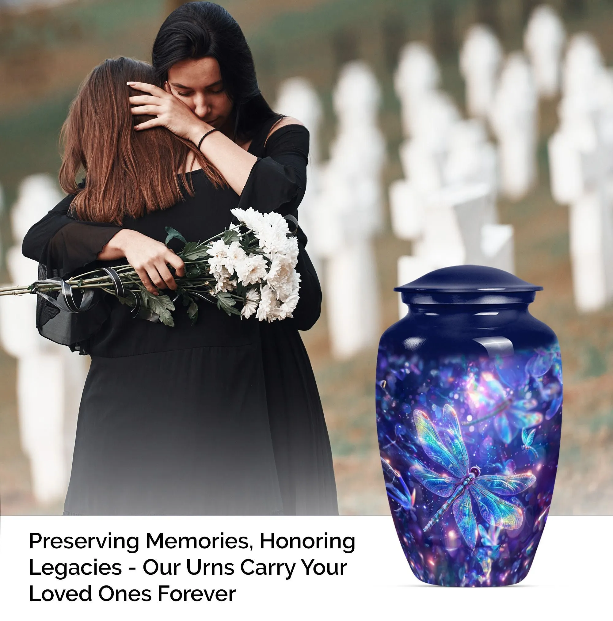 COSMIC DRAGONFLY Memorial Urn - A Classic Aluminium Tribute