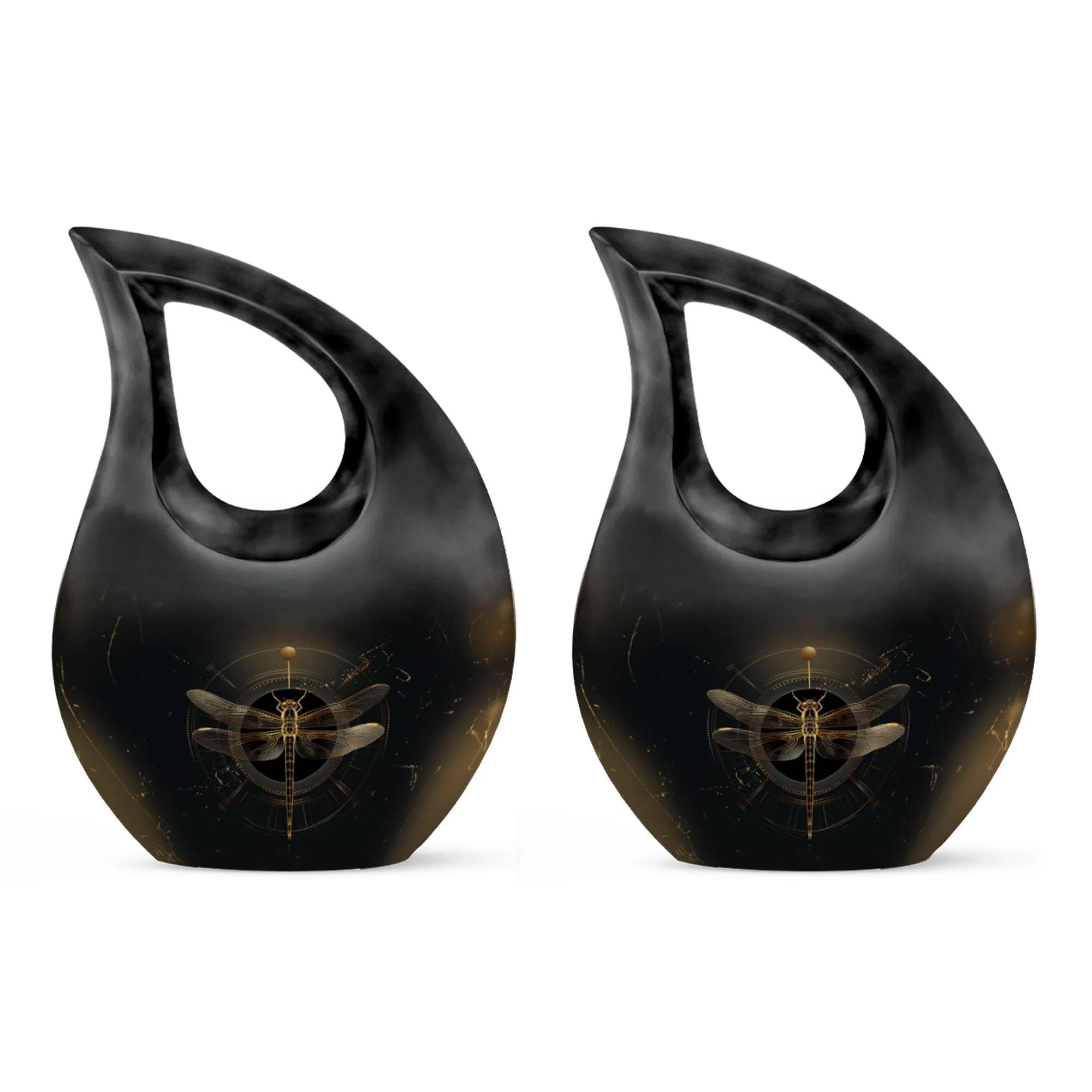 Cosmic Dragonfly Urn : Medium Size Memorial Cremation Urn