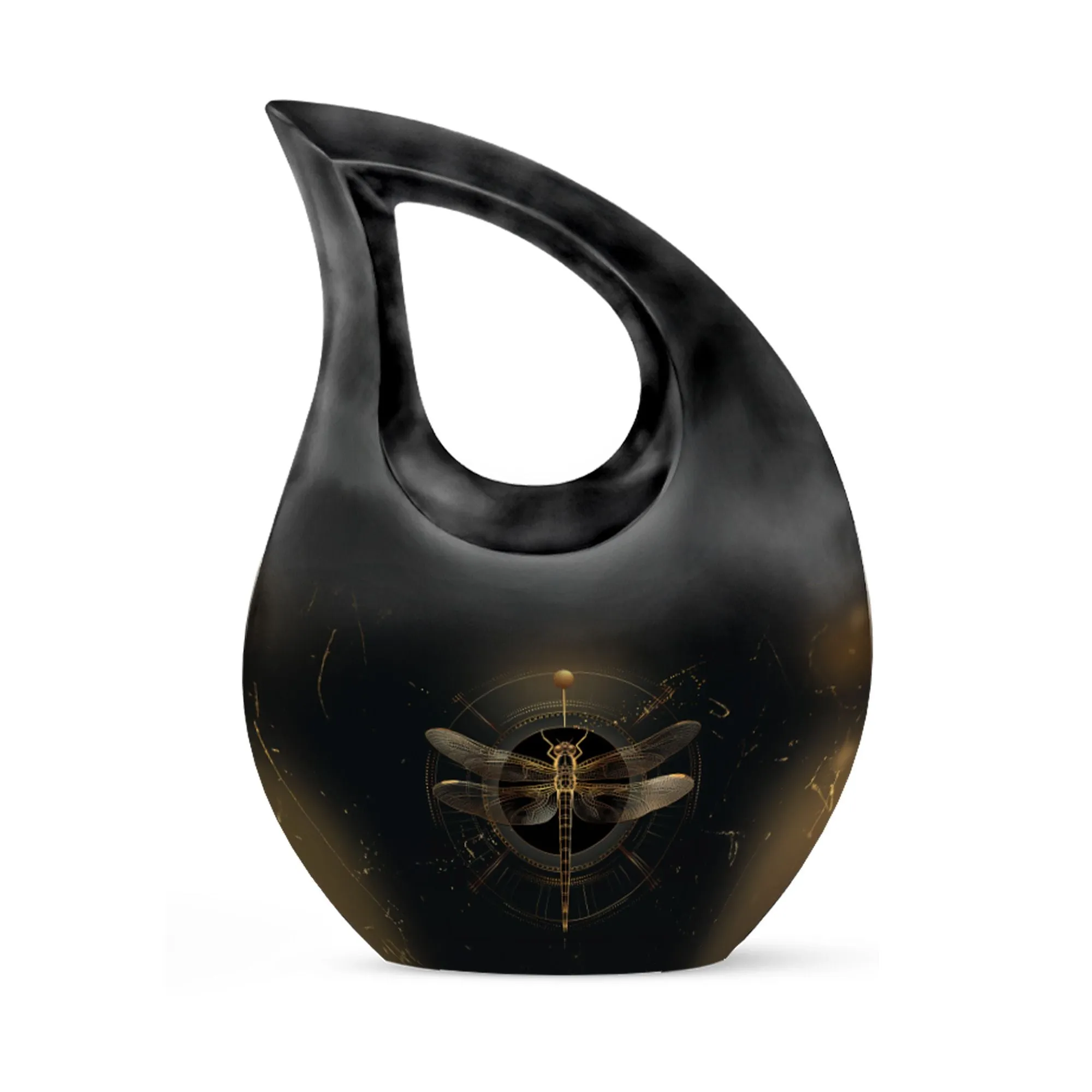 Cosmic Dragonfly Urn : Medium Size Memorial Cremation Urn