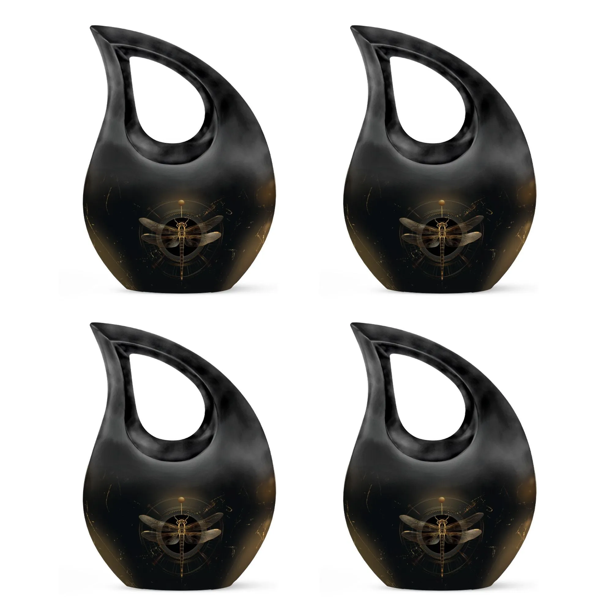Cosmic Dragonfly Urn : Medium Size Memorial Cremation Urn