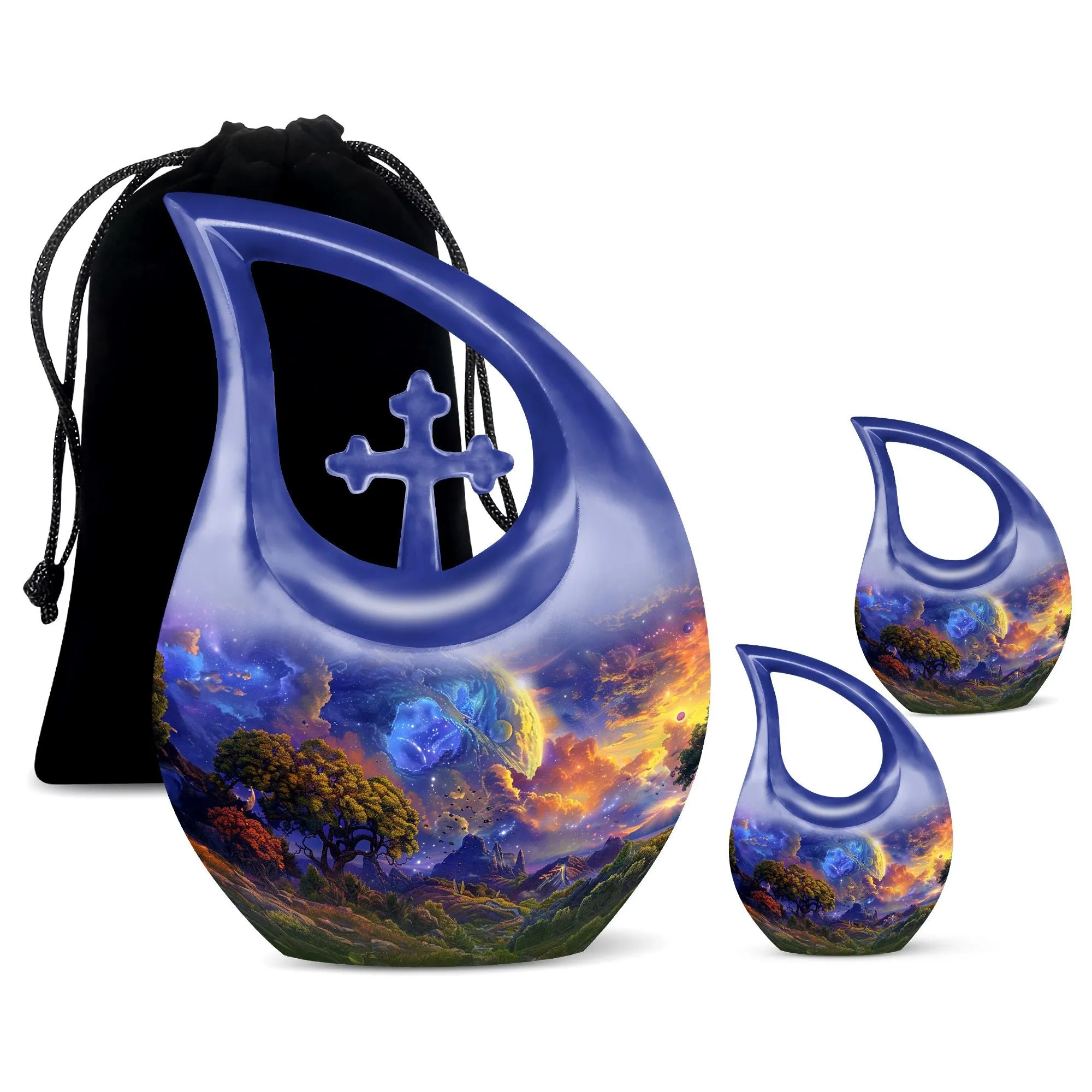 Cosmic Wilderness Memorial Extra-large Tribute Urn for Ashes