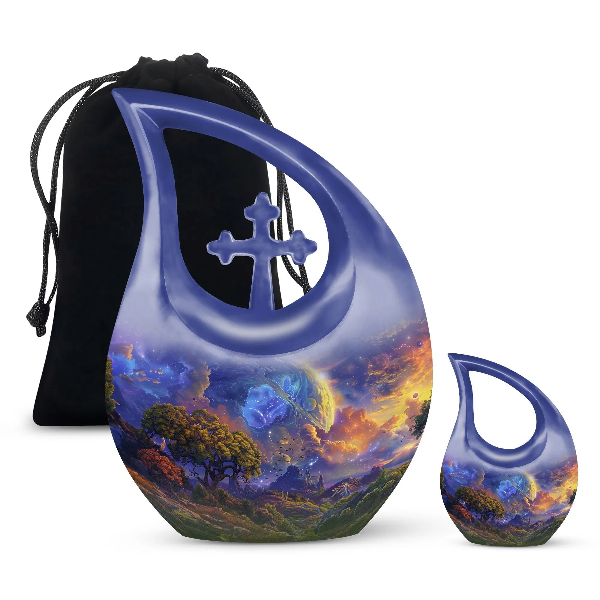 Cosmic Wilderness Memorial Extra-large Tribute Urn for Ashes