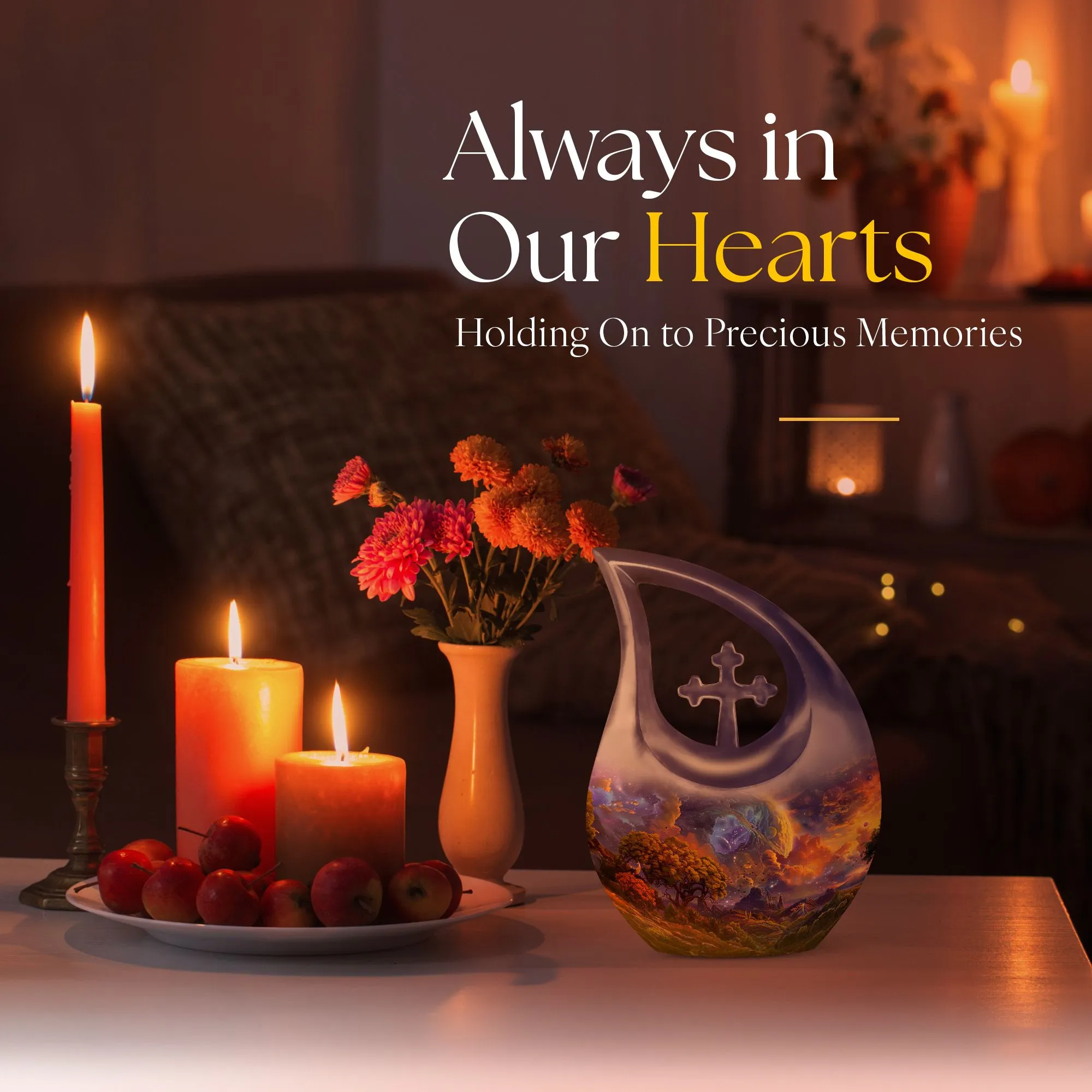 Cosmic Wilderness Memorial Extra-large Tribute Urn for Ashes