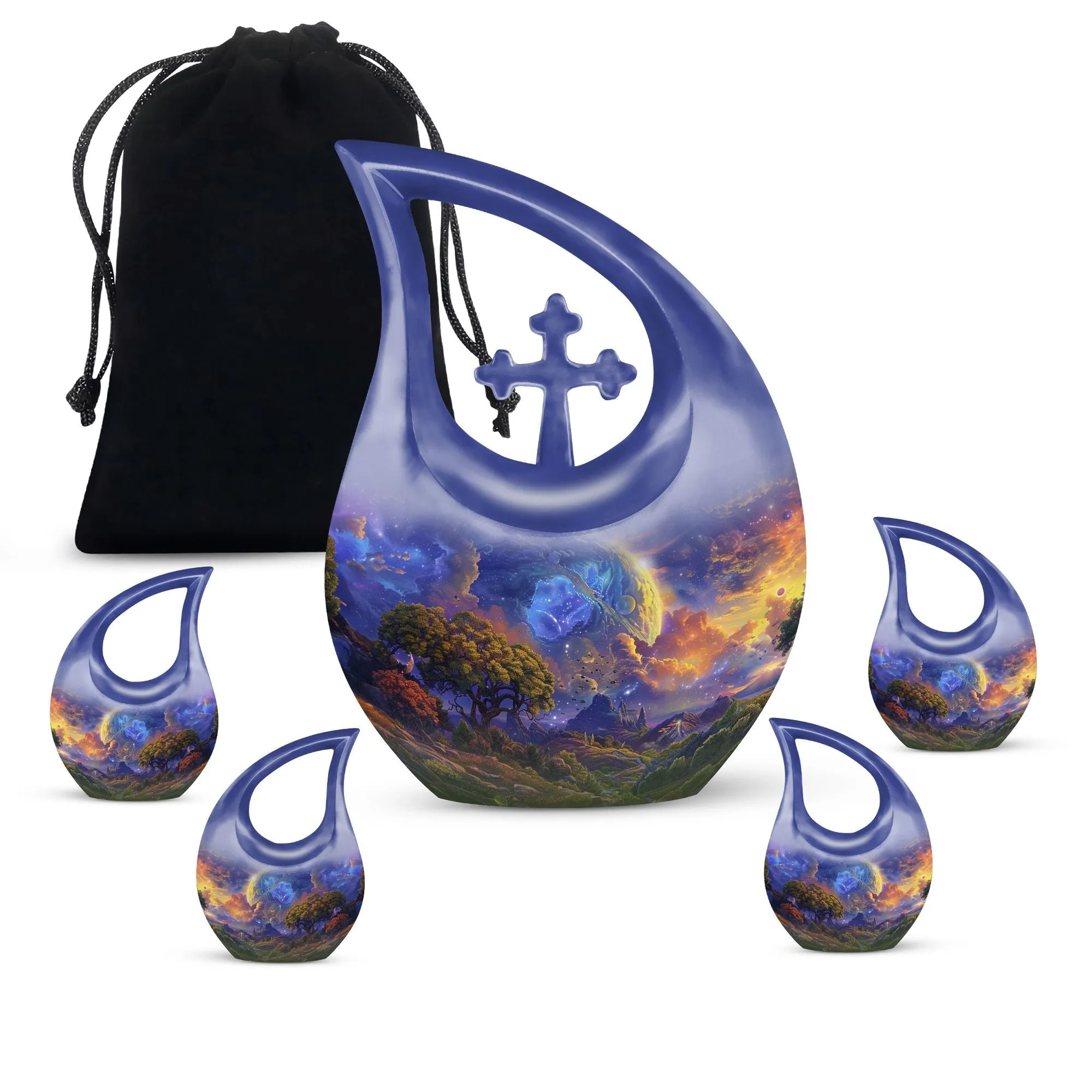 Cosmic Wilderness Memorial Extra-large Tribute Urn for Ashes
