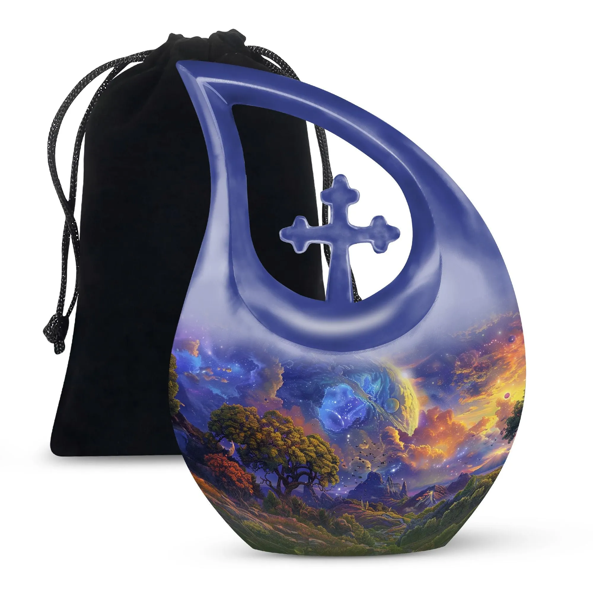 Cosmic Wilderness Memorial Extra-large Tribute Urn for Ashes