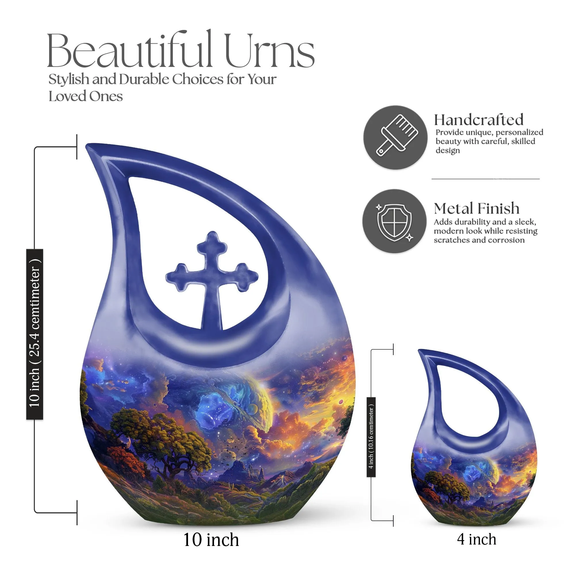 Cosmic Wilderness Memorial Extra-large Tribute Urn for Ashes