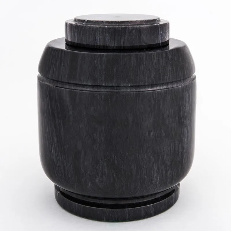 Crest Natural Marble Cremation Urn in Black