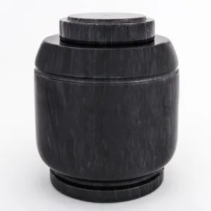 Crest Natural Marble Cremation Urn in Black