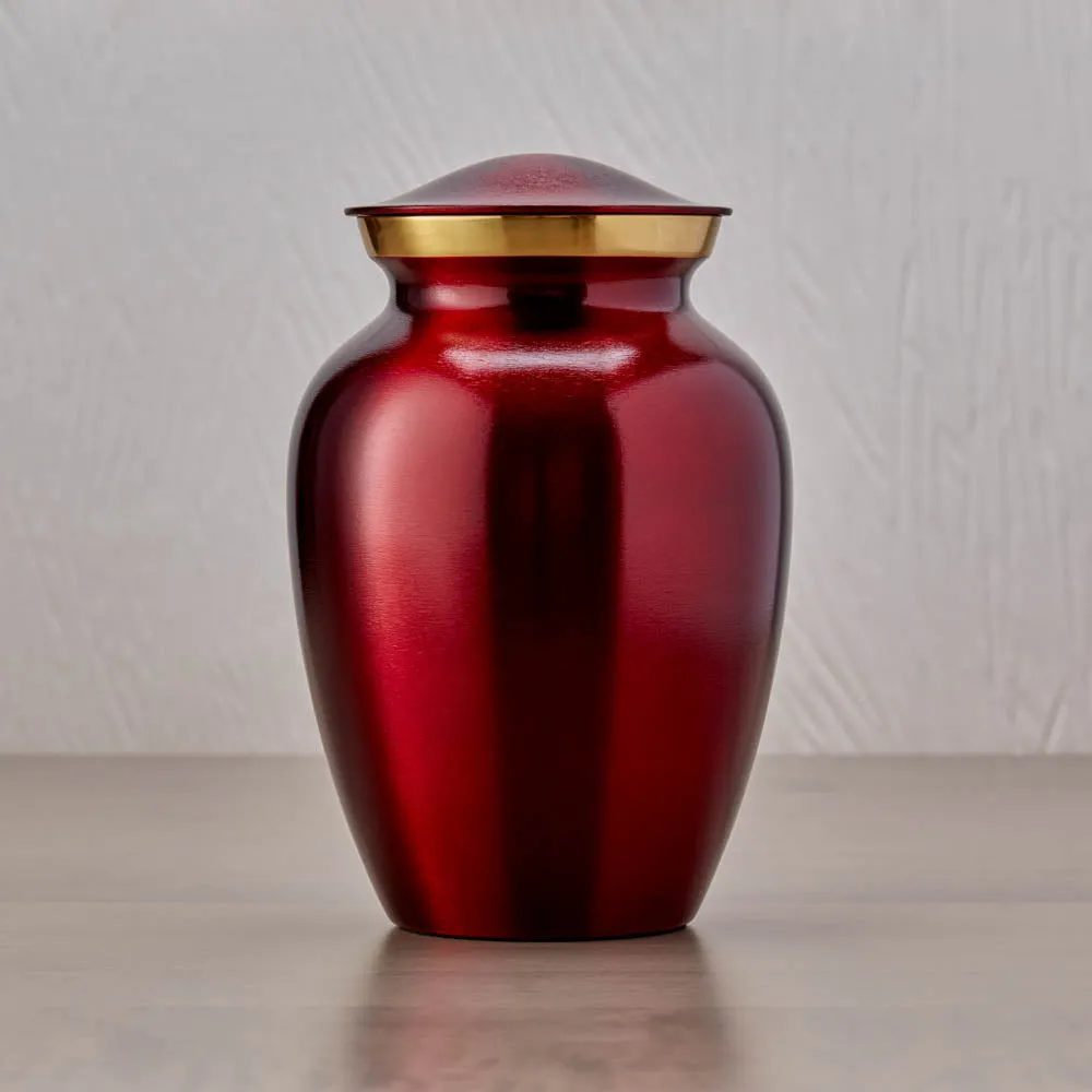 Crimson Red Pet Urn Small