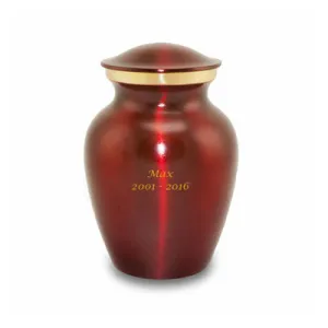 Crimson Red Pet Urn Small