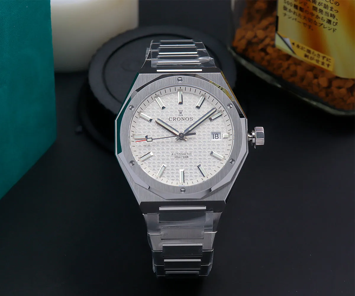 Cronos 39mm Hourglass Dial PT5000 Men Watch L6028