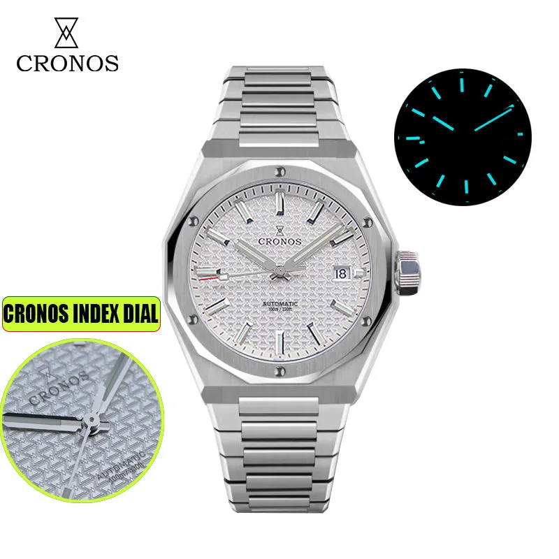 Cronos 39mm Hourglass Dial PT5000 Men Watch L6028
