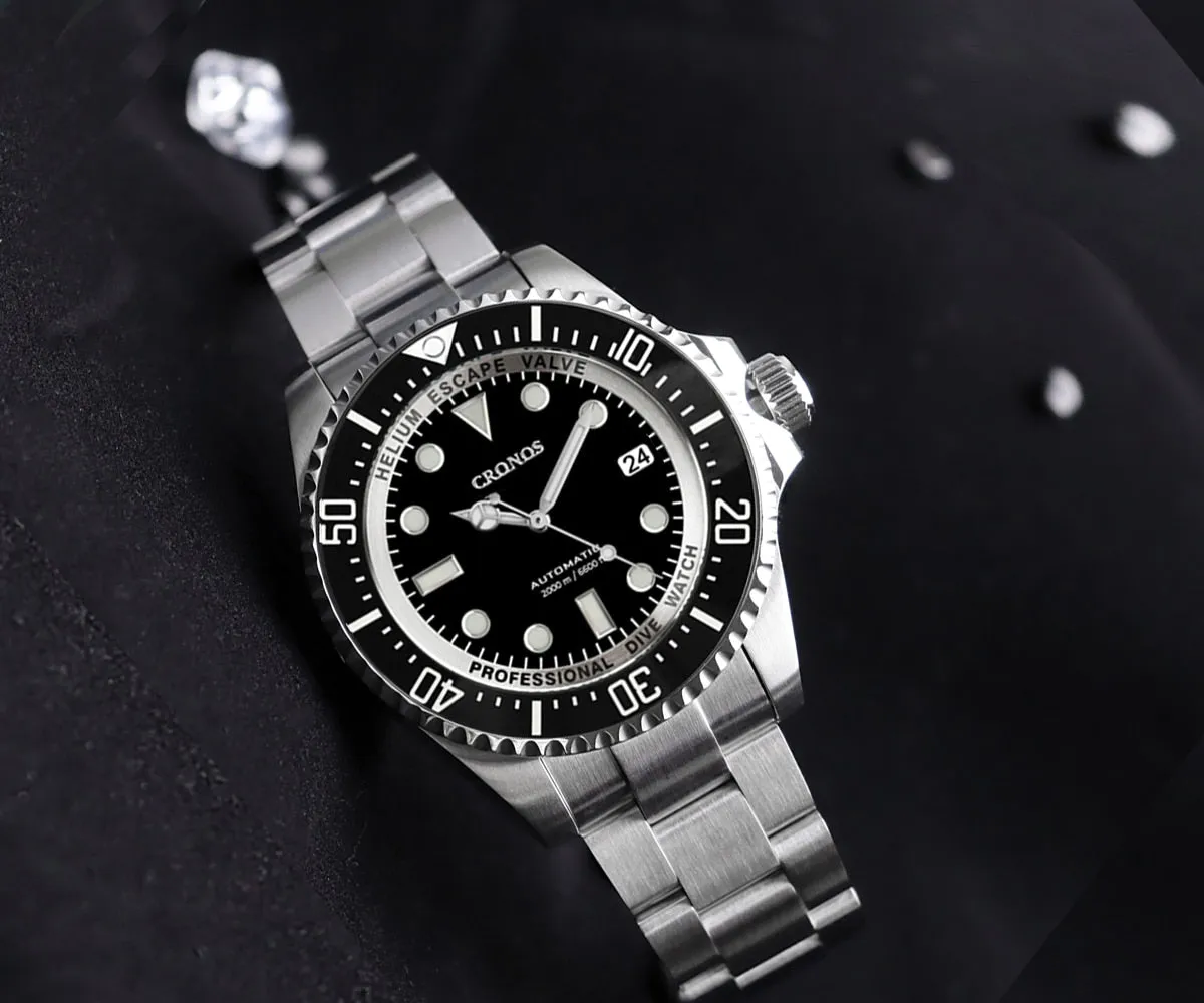 Cronos 44mm Sub Diver Watch 6009 - Calendar