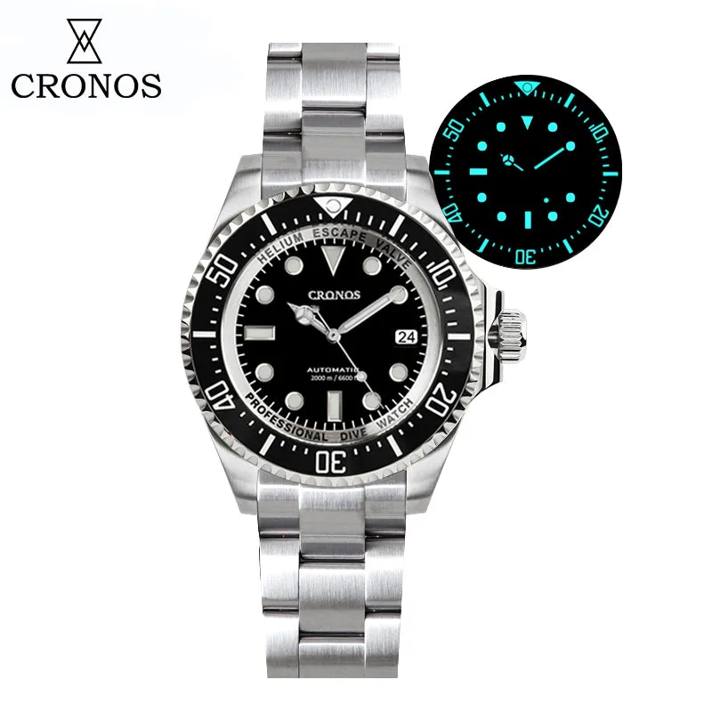 Cronos 44mm Sub Diver Watch 6009 - Calendar