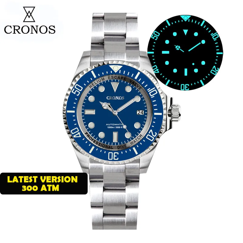 Cronos 44mm Sub Diver Watch 6009 - Calendar
