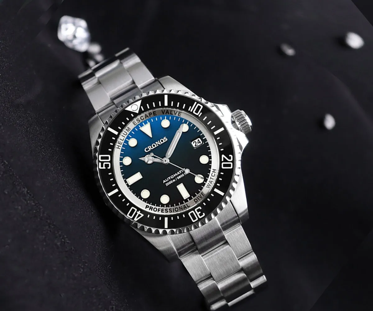 Cronos 44mm Sub Diver Watch 6009 - Calendar
