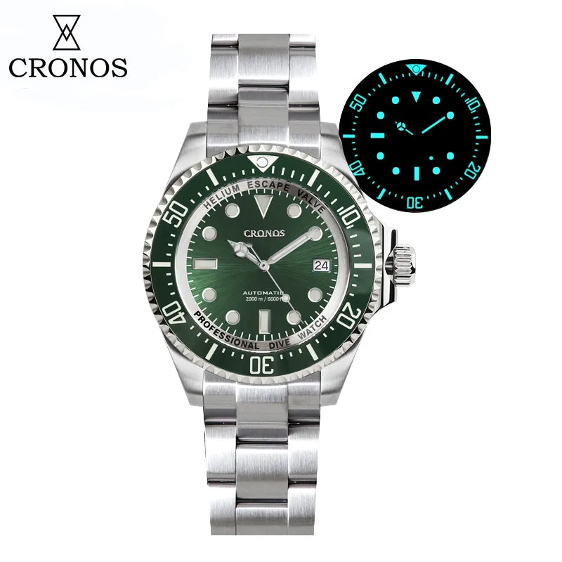 Cronos 44mm Sub Diver Watch 6009 - Calendar