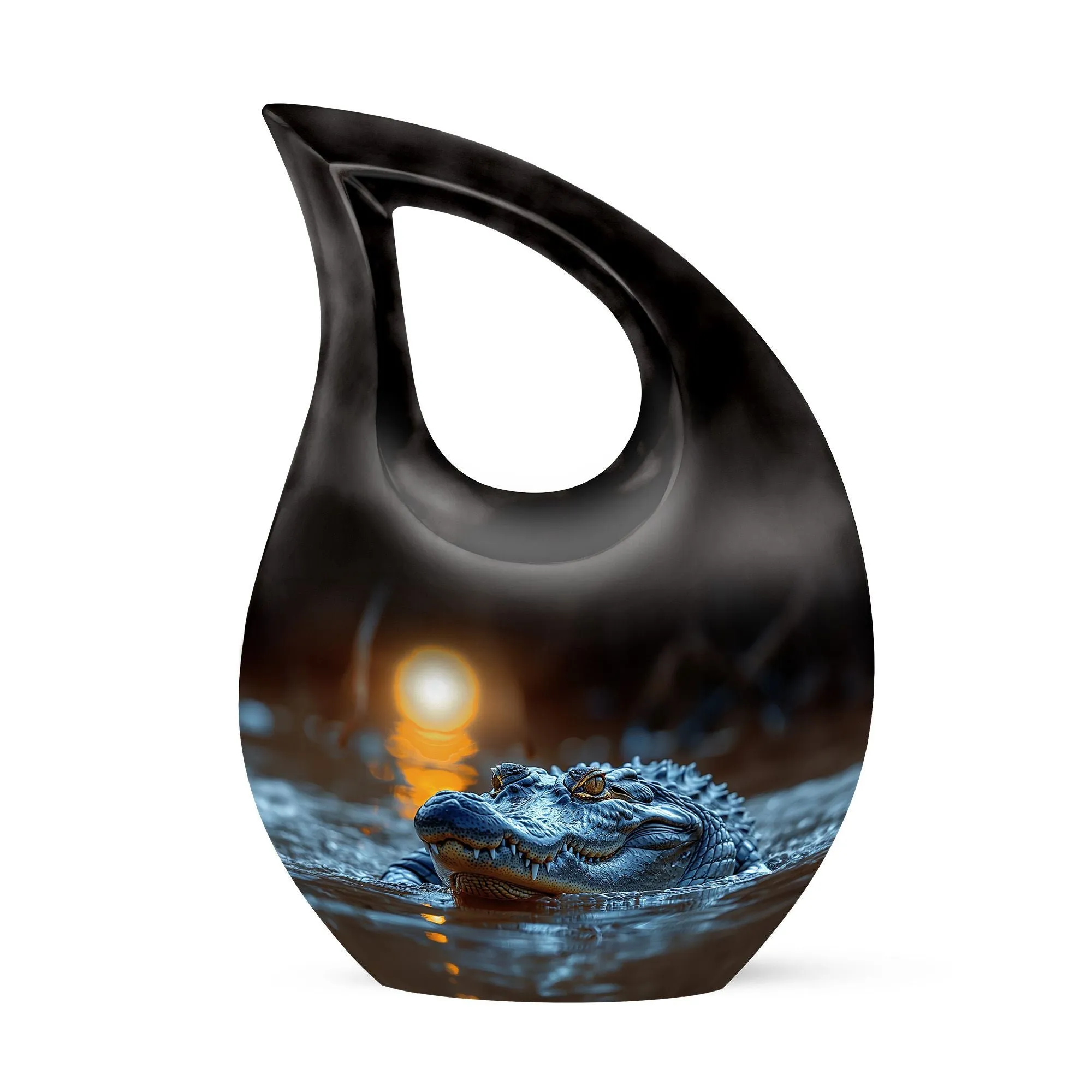 Cross Drop Alligator Urn: Artistically Crafted Custom Urn for Ashes