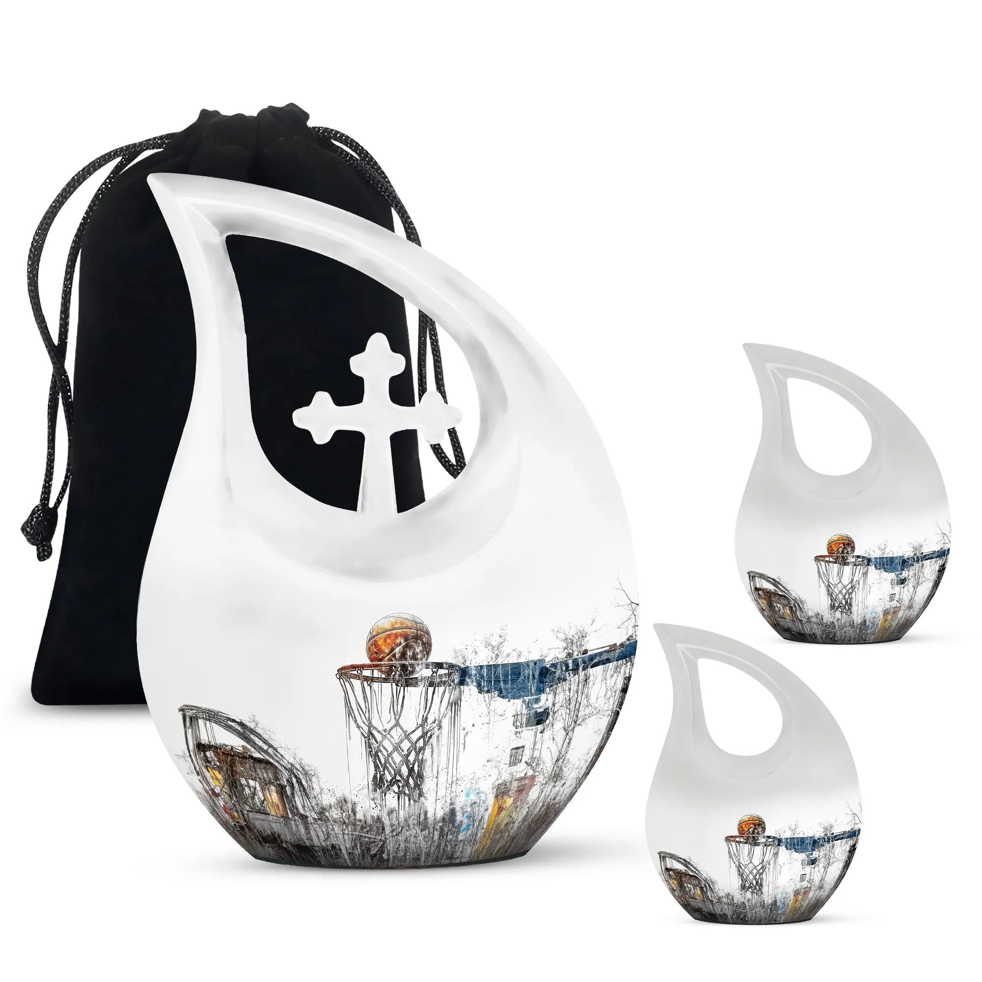 Cross Drop Basketball Urn: A Personalized Memorial Solution