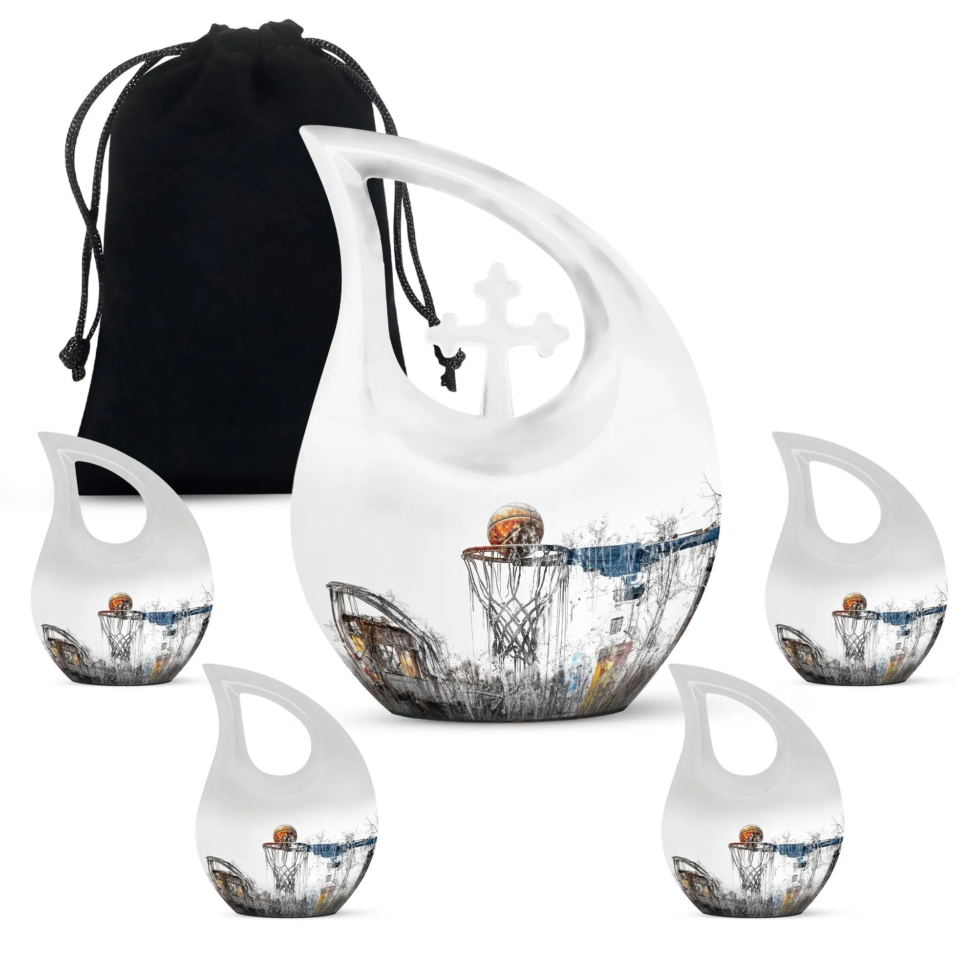 Cross Drop Basketball Urn: A Personalized Memorial Solution
