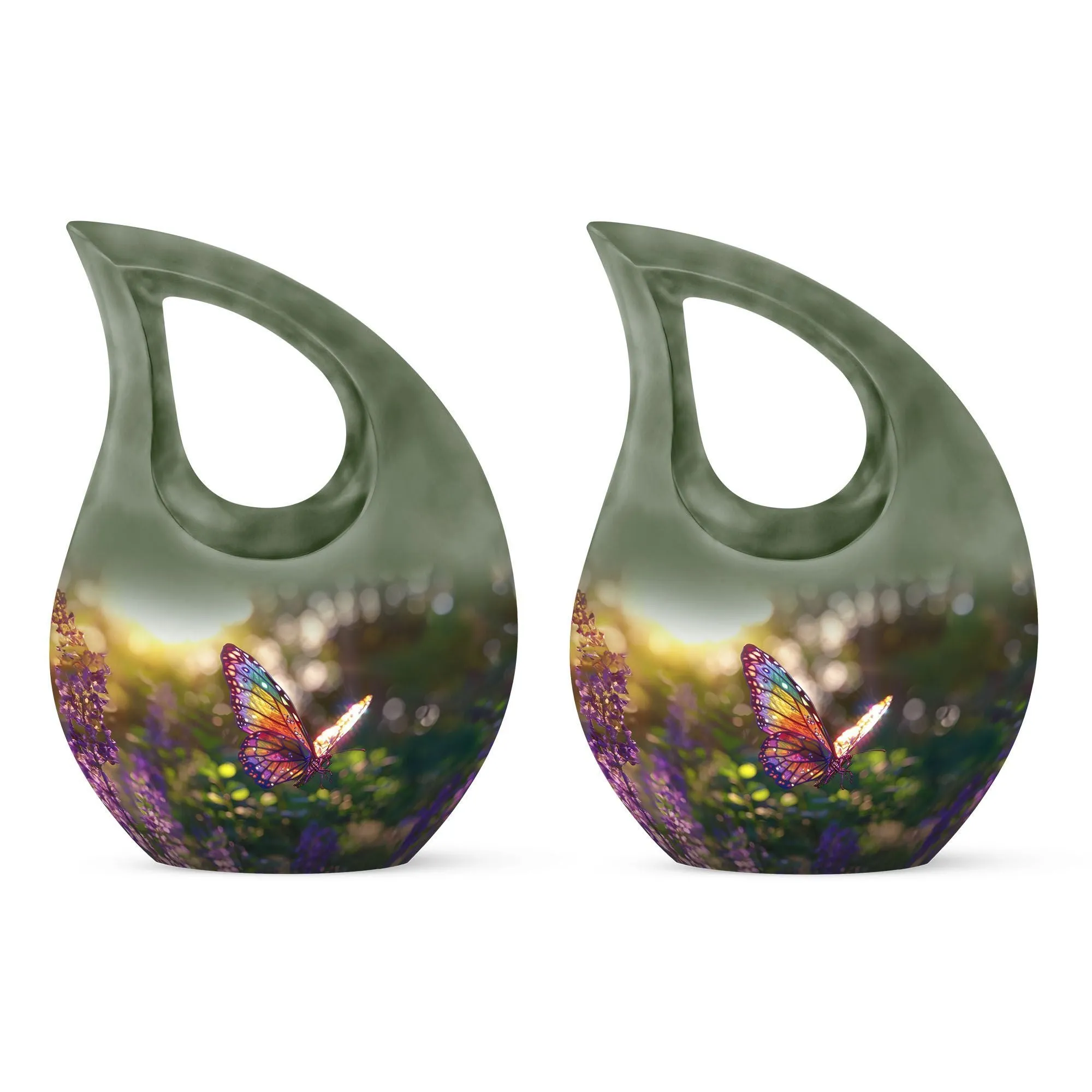 Cross Drop Butterfly Urn, Mini Urn For Human Ashes