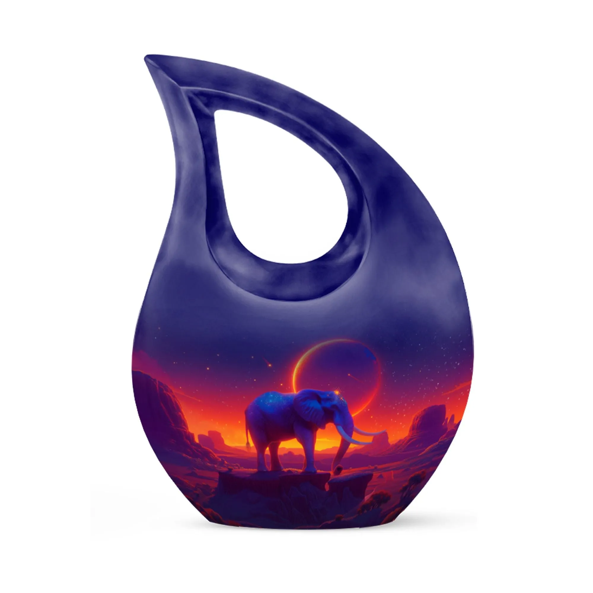 Cross Drop Elephant Urn: Unique Memorial for Loved Ones