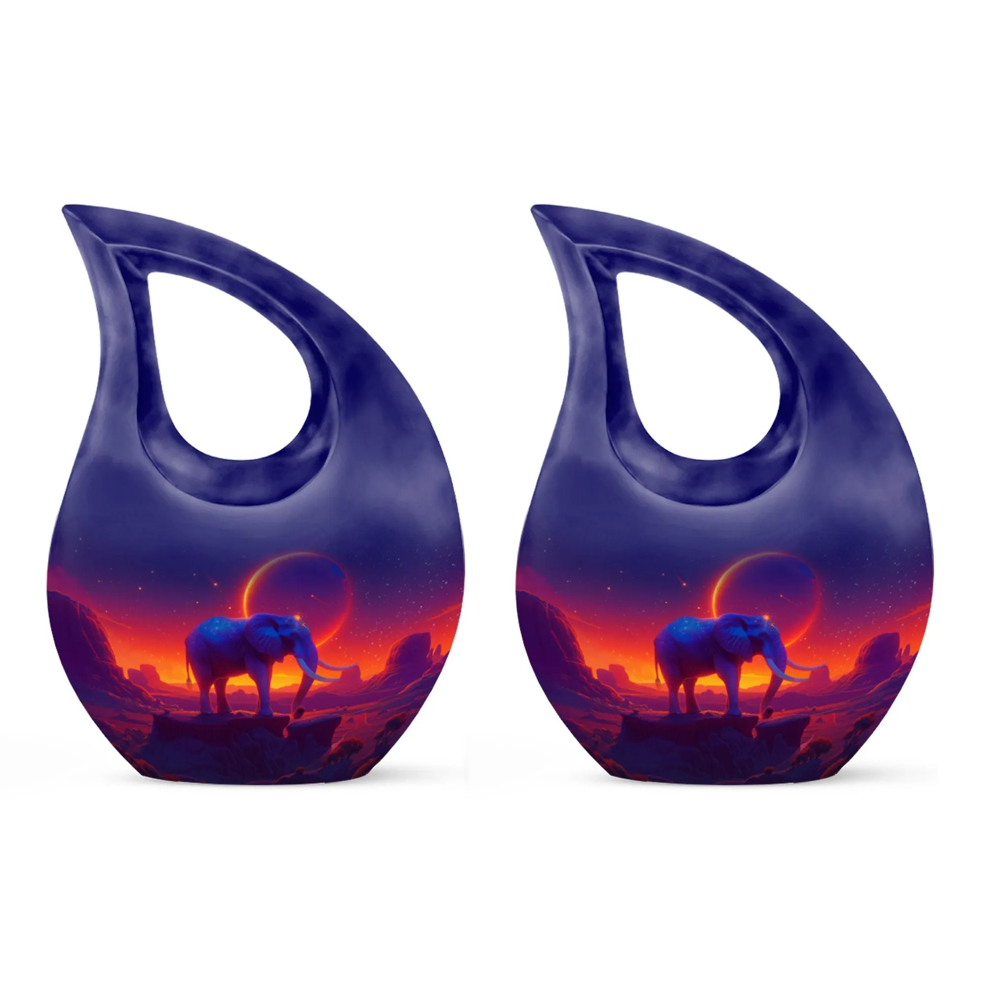 Cross Drop Elephant Urn: Unique Memorial for Loved Ones