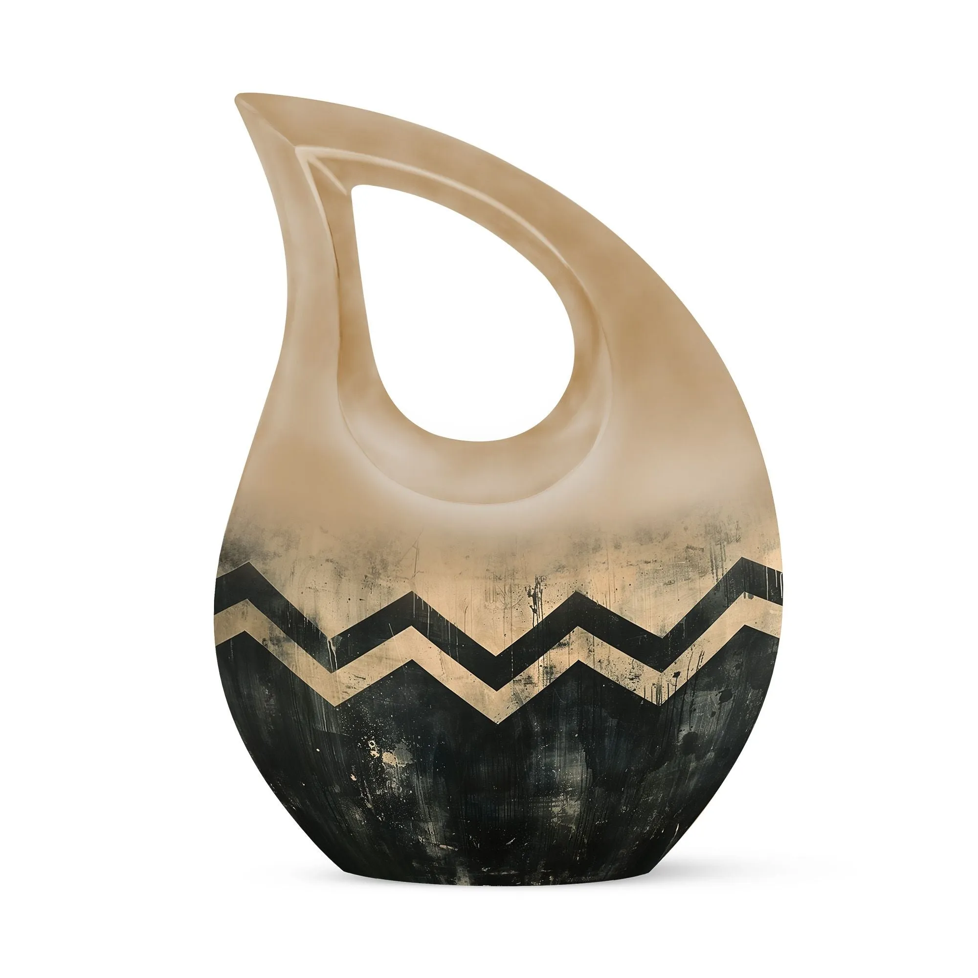 Cross Drop Pattern Urn - Aluminium Keepsake for Ashes Memorial