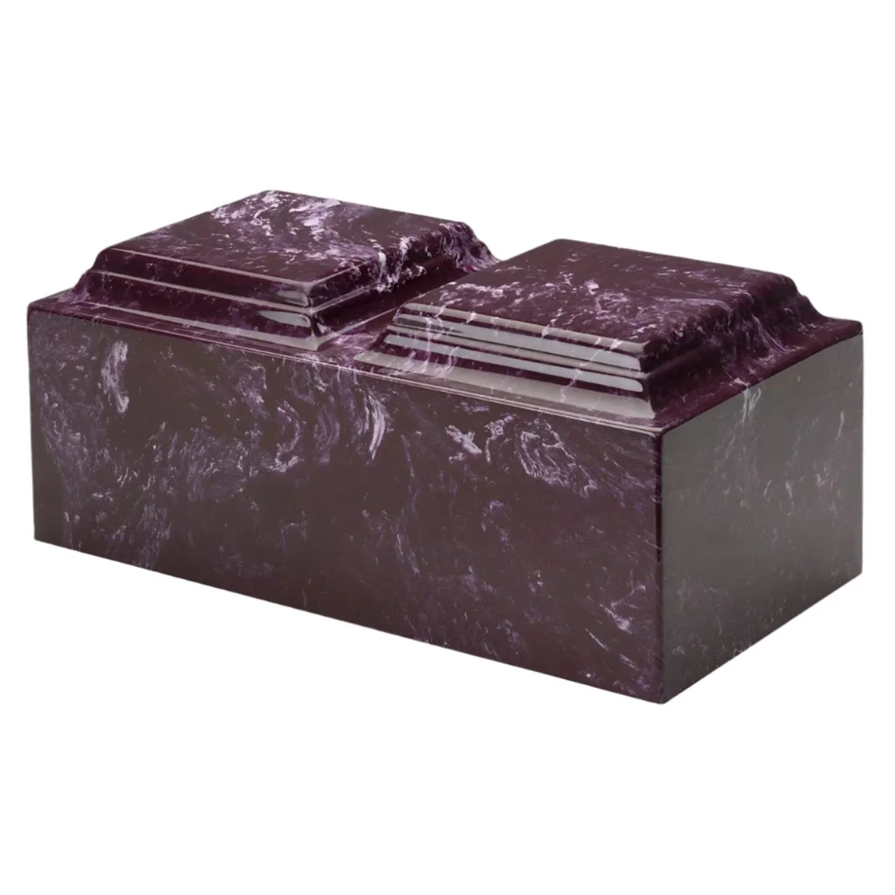 Cultured Marble Companion Urn MacKenzie Merlot  | Companion Cultured Marble Urn | Quality Urns For less
