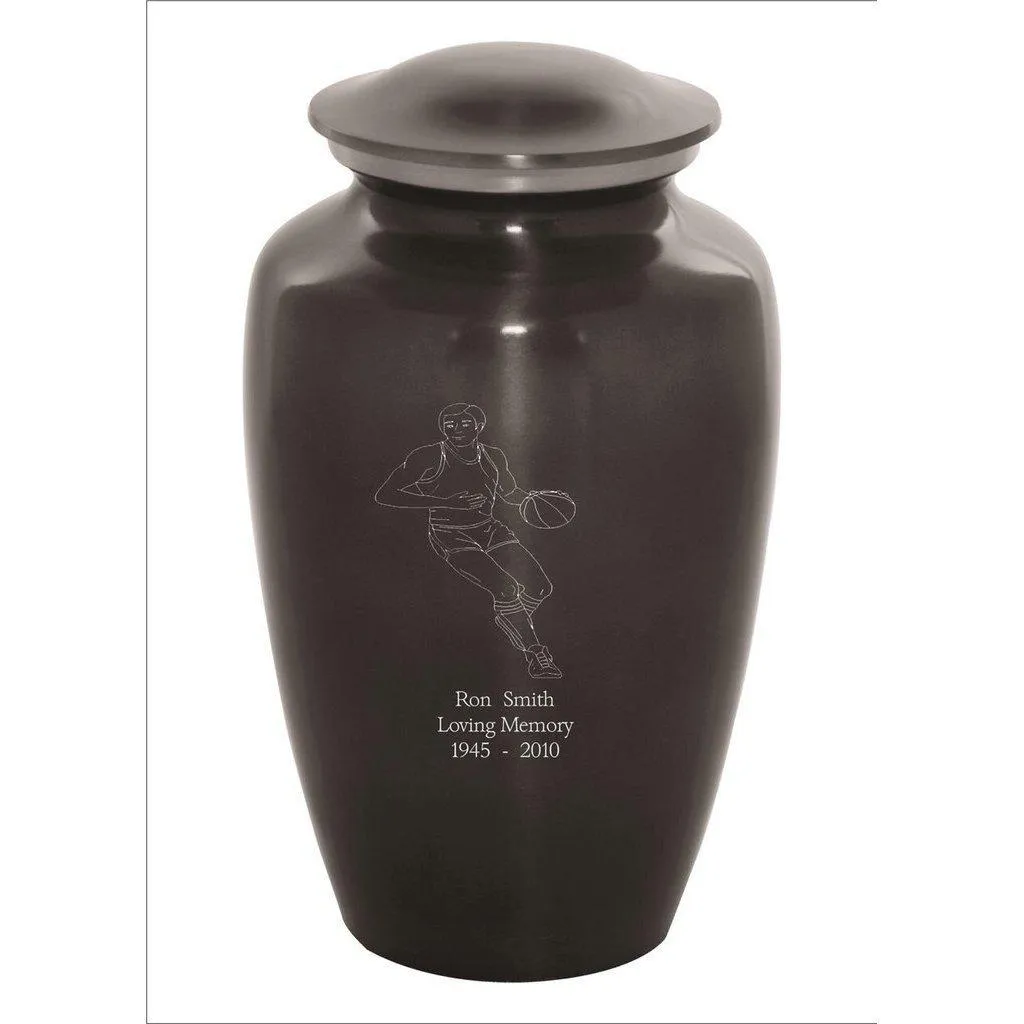 Custom Engraved Basketball Sports Urn